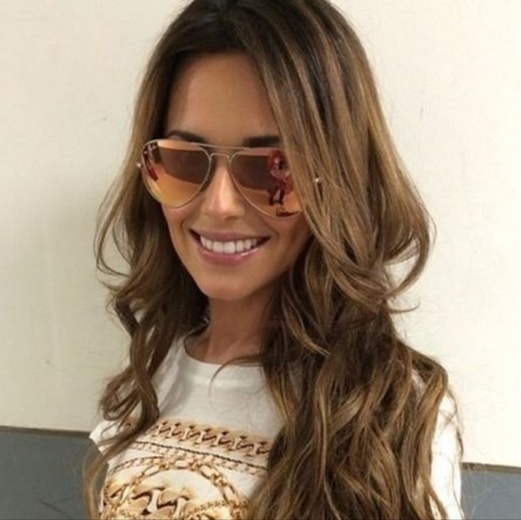 Ray-Ban (Store Display) Aviator Reflective Copper Rose Gold RB3025 Pink Mirror - Picture 13 of 15